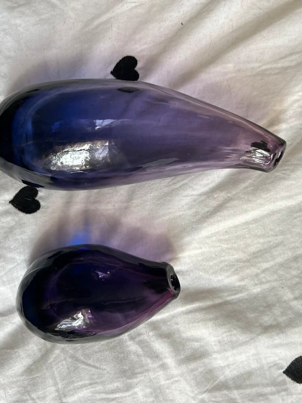 West Elm Dark Purple Bud Vases - Picture 2 of 3